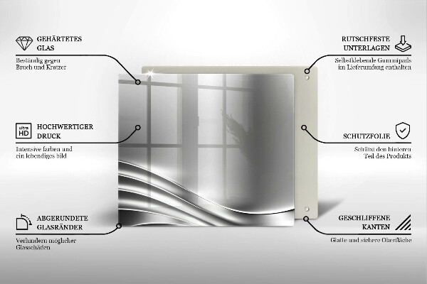 Sklenená doska na krájanie Kovová konštrukcia