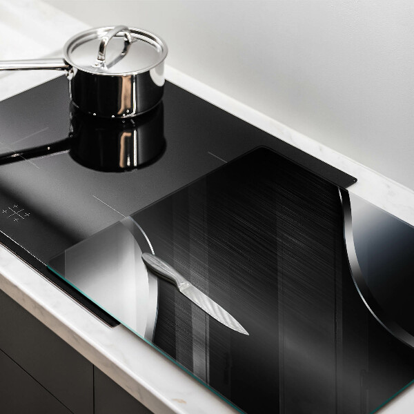 Sklenená doska na krájanie Kovová abstrakcia