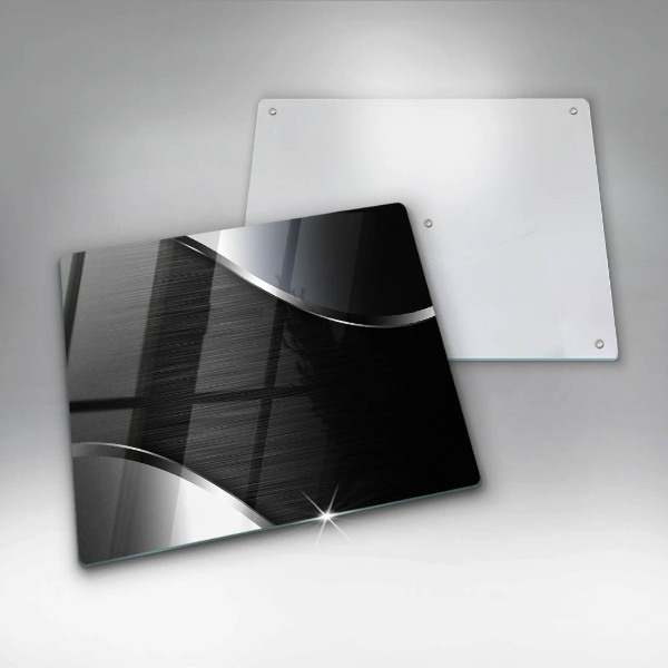 Sklenená doska na krájanie Kovová abstrakcia