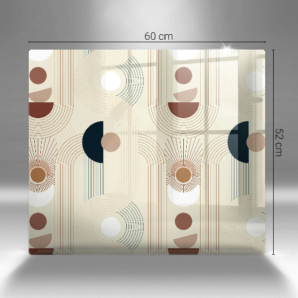 Sklenená doska na krájanie Boho geometrické tvary