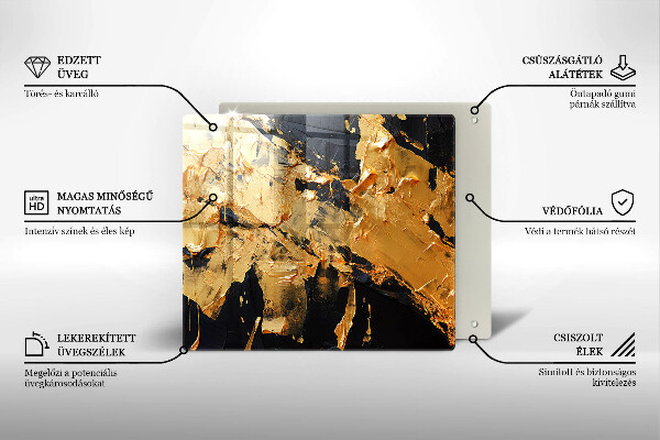 Kuchynská doska zo skla Elegantná textúra laku