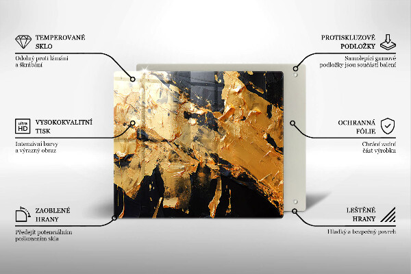 Kuchynská doska zo skla Elegantná textúra laku