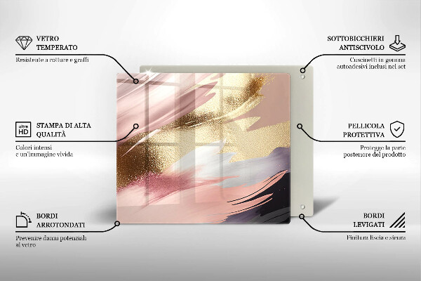 Kuchynská doska zo skla Pastelové škvrny