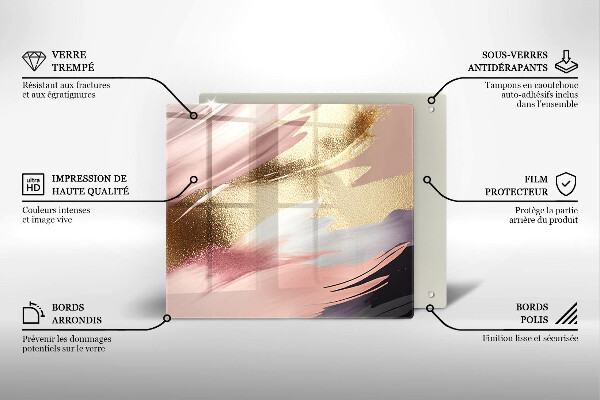 Kuchynská doska zo skla Pastelové škvrny