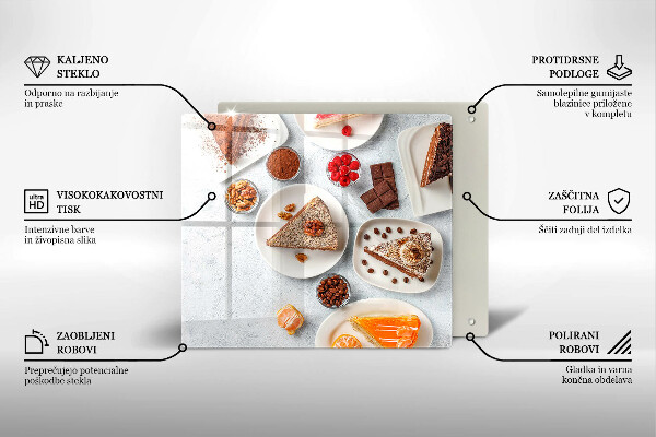 Kuchynská doska zo skla Sladkosť koláča