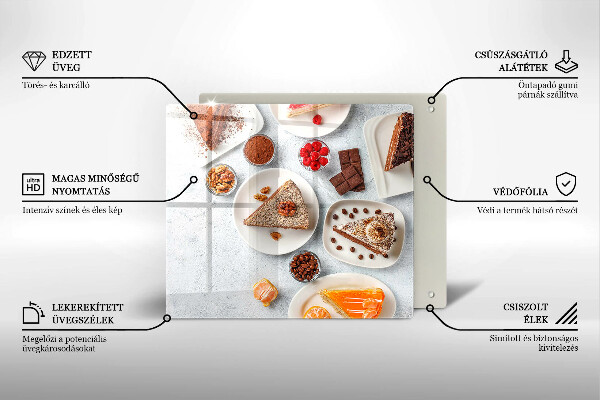 Kuchynská doska zo skla Sladkosť koláča