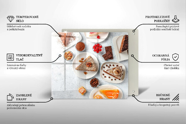 Kuchynská doska zo skla Sladkosť koláča