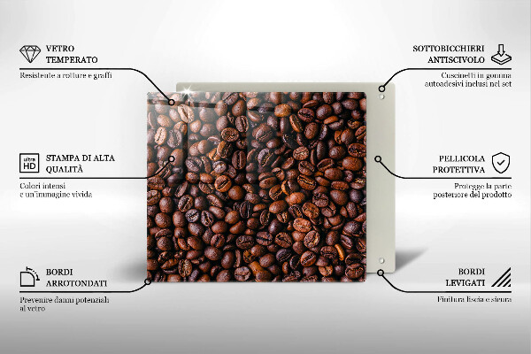 Kuchynská doska zo skla Kávové zrná