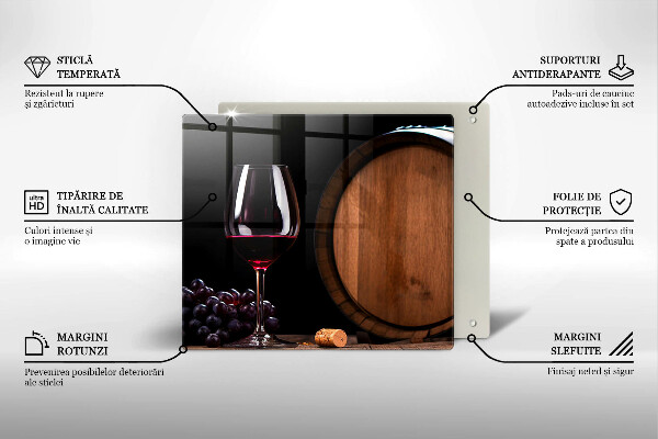 Kuchynská doska zo skla Sudový pohár na víno