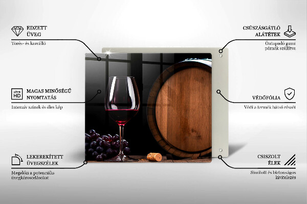 Kuchynská doska zo skla Sudový pohár na víno