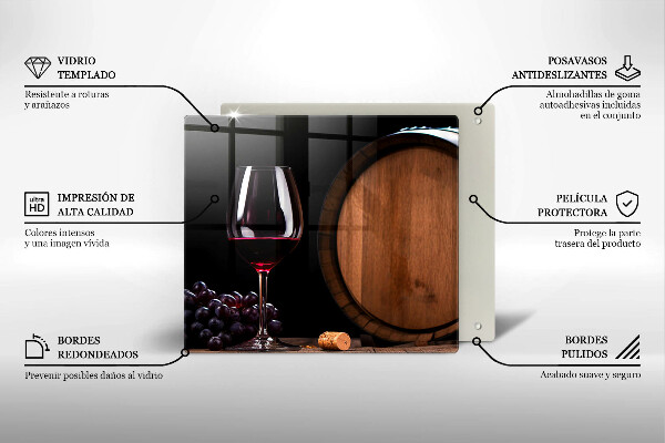 Kuchynská doska zo skla Sudový pohár na víno