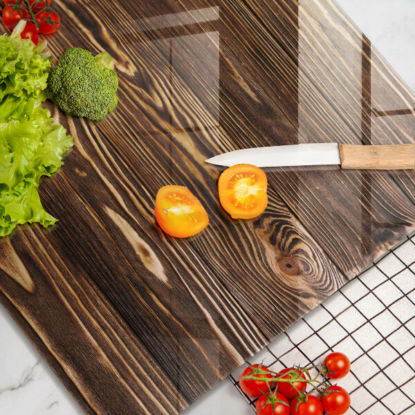 Kuchynská doska zo skla Textúra dreva