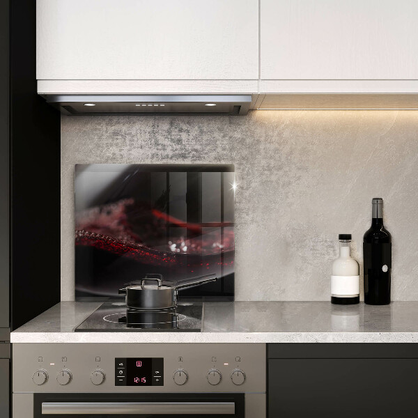 Kuchynská doska zo skla Červené víno v pohári