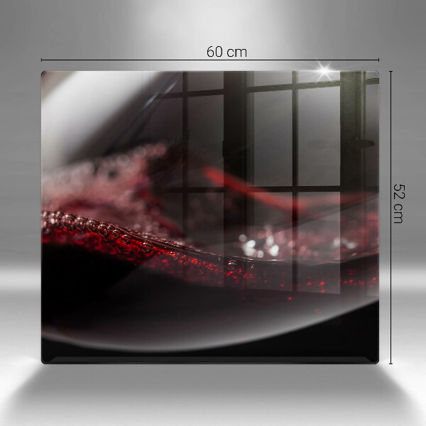 Kuchynská doska zo skla Červené víno v pohári