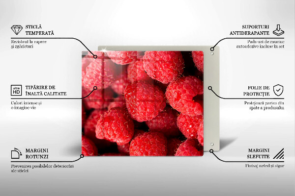 Kuchynská doska zo skla Malinové ovocie