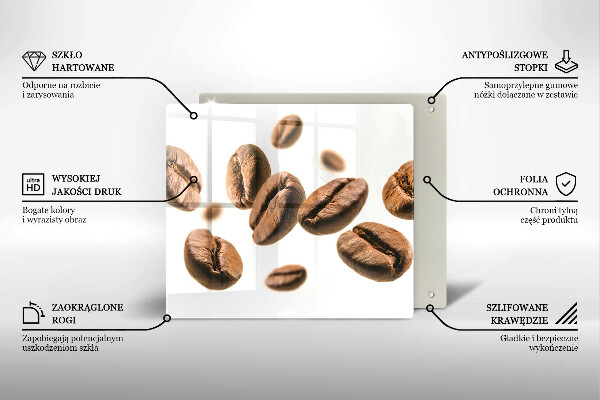 Kuchynská doska zo skla Kávové zrná
