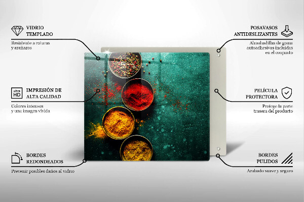 Kuchynská doska zo skla Orientálne korenie
