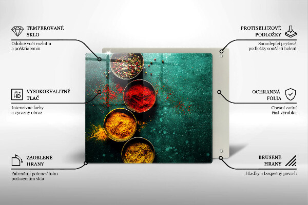 Kuchynská doska zo skla Orientálne korenie