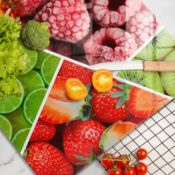 Kuchynská doska zo skla Farebné ovocie