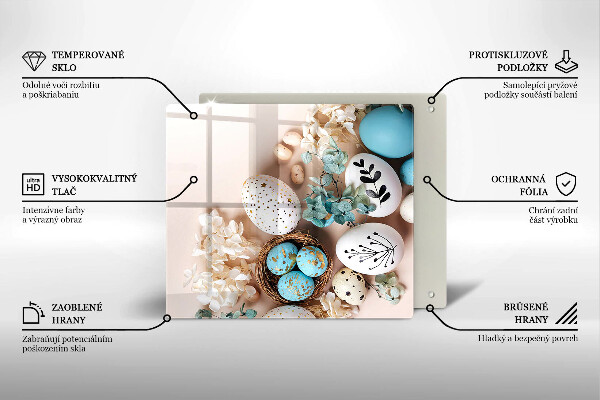 Kuchynská doska zo skla Veľkonočné ozdoby