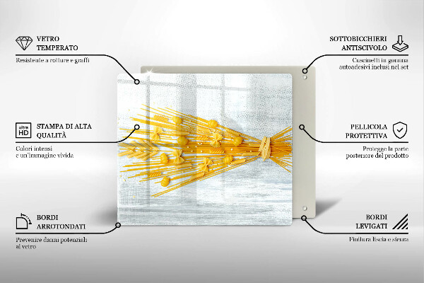 Kuchynská doska zo skla Cestoviny