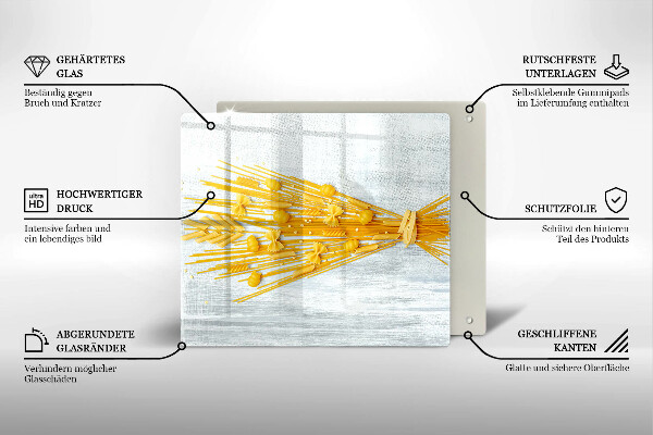 Kuchynská doska zo skla Cestoviny