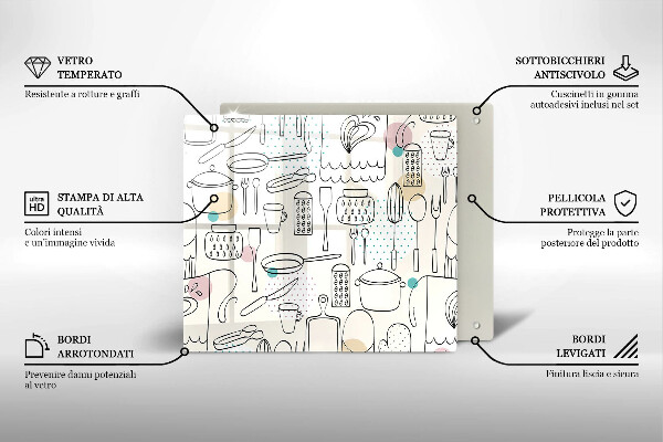 Sklenená doska na krájanie Kuchynské doplnky