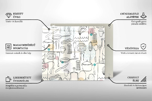 Sklenená doska na krájanie Kuchynské doplnky