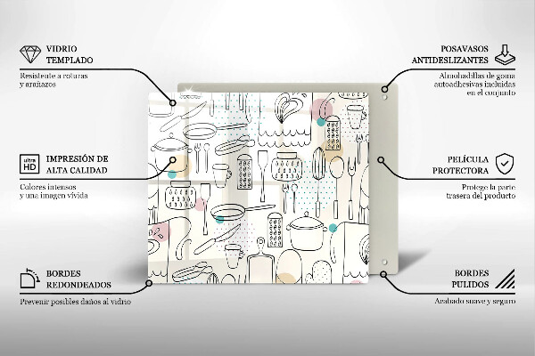 Sklenená doska na krájanie Kuchynské doplnky