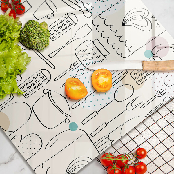 Sklenená doska na krájanie Kuchynské doplnky