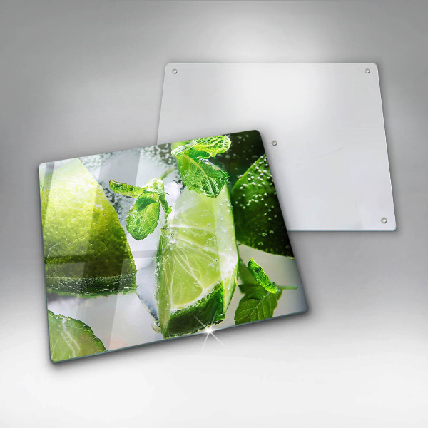 Sklenená doska na krájanie Voda s vápnom a ľadom