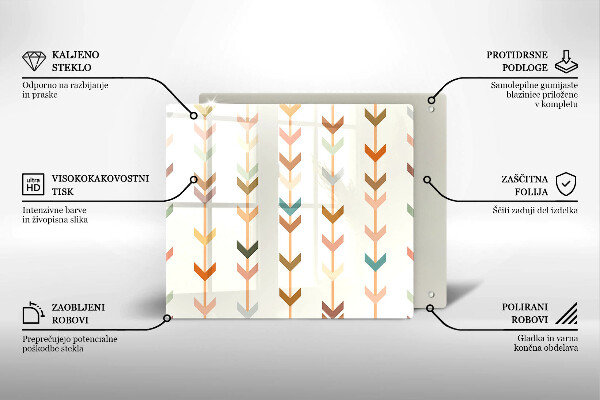 Sklenená doska na krájanie Geometrické prvky