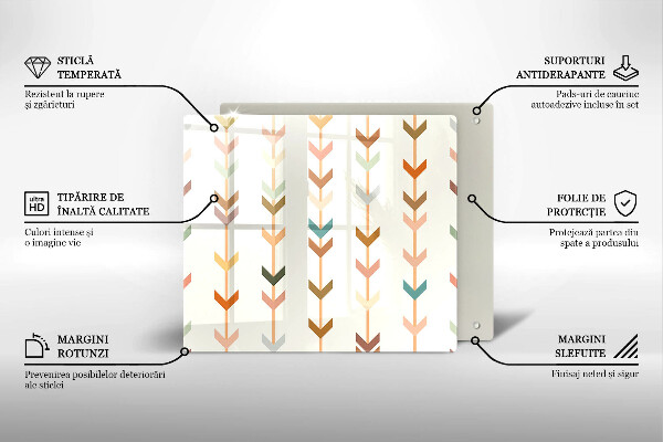 Sklenená doska na krájanie Geometrické prvky