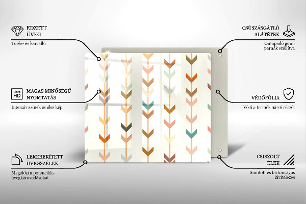 Sklenená doska na krájanie Geometrické prvky