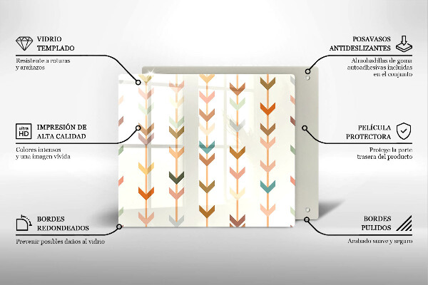 Sklenená doska na krájanie Geometrické prvky