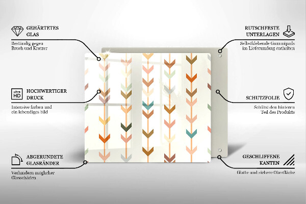 Sklenená doska na krájanie Geometrické prvky