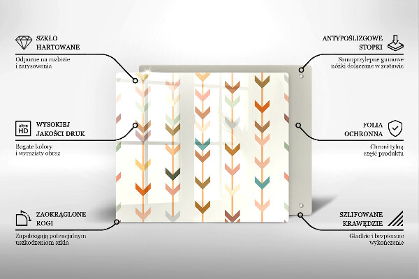 Sklenená doska na krájanie Geometrické prvky