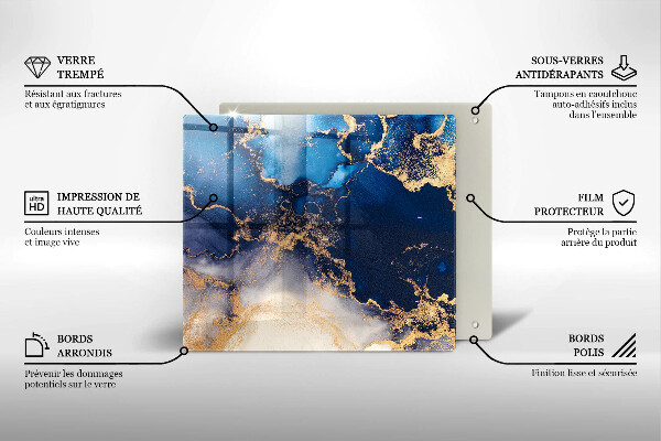 Sklenená doska na krájanie Mramorová abstrakcia