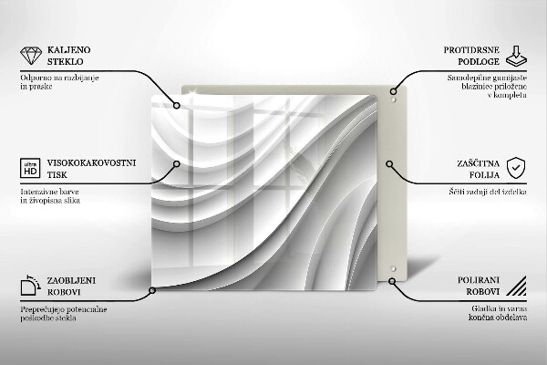 Sklenená doska na krájanie Geometrické čiary