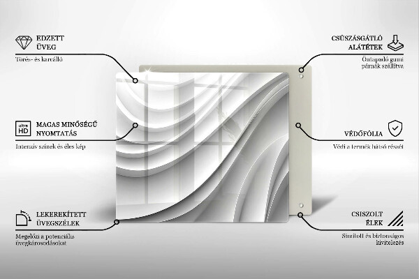 Sklenená doska na krájanie Geometrické čiary