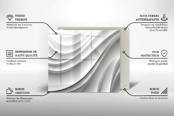 Sklenená doska na krájanie Geometrické čiary