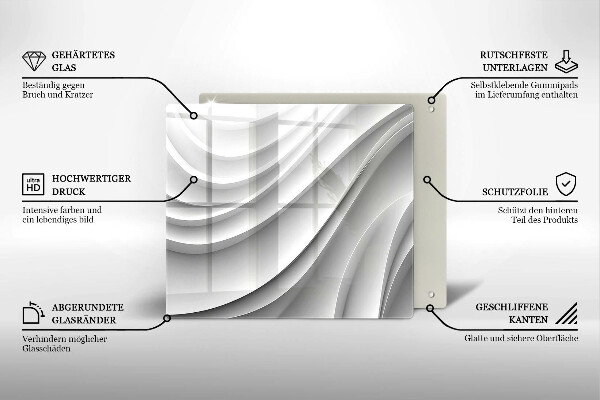Sklenená doska na krájanie Geometrické čiary