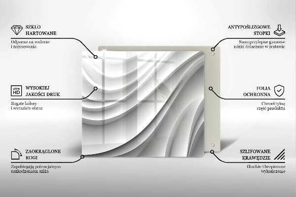 Sklenená doska na krájanie Geometrické čiary