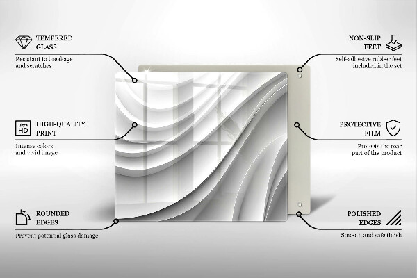 Sklenená doska na krájanie Geometrické čiary