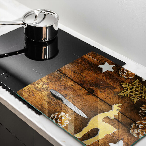 Sklenená doska na krájanie vianočné dekorácie