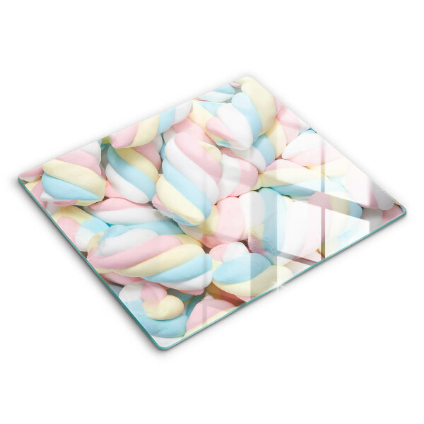 Sklenená doska na krájanie Farebné marshmallows