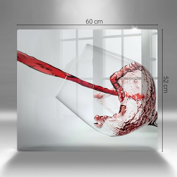 Sklenená doska na krájanie červené víno