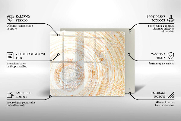 Sklenená doska na krájanie Textúra dreva