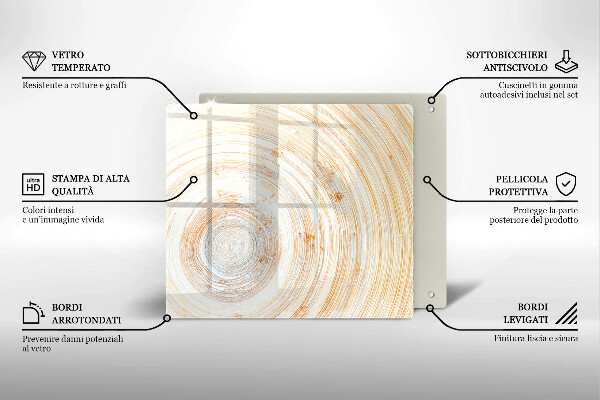 Sklenená doska na krájanie Textúra dreva