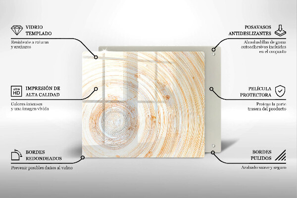 Sklenená doska na krájanie Textúra dreva